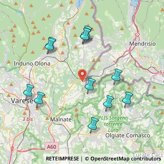 Mappa Via Cacciatori delle Alpi, 21050 Cantello VA, Italia (4.345)