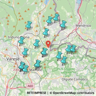 Mappa Via Cacciatori delle Alpi, 21050 Cantello VA, Italia (4.2315)
