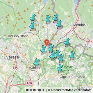 Mappa Via Cacciatori delle Alpi, 21050 Cantello VA, Italia (3.75786)