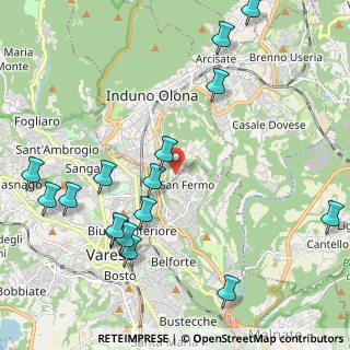 Mappa Via Dobbiaco, 21056 Induno Olona VA, Italia (2.54938)