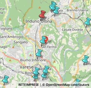 Mappa Via Dobbiaco, 21056 Induno Olona VA, Italia (2.86133)