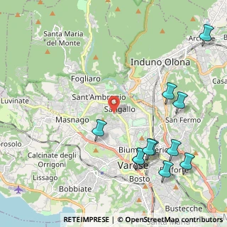 Mappa Via Bussola Dionigi, 21100 Varese VA, Italia (2.56273)