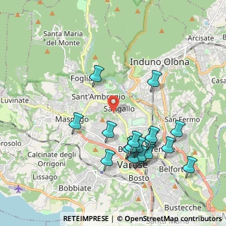 Mappa Via Bussola Dionigi, 21100 Varese VA, Italia (2.05167)