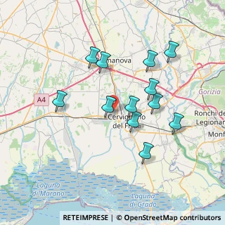 Mappa Via Tre Ponti, 33052 Cervignano del Friuli UD, Italia (6.63083)