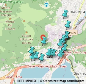 Mappa Strada dei Campacci, 23862 Civate LC, Italia (0.915)