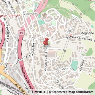 Mappa Via Pio XI, 163, 22100 Como, Como (Lombardia)