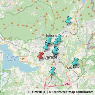 Mappa Viale Giambattista Aguggiari, 21100 Varese VA, Italia (3.03636)