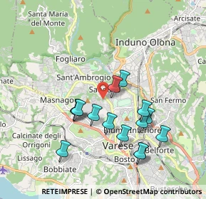 Mappa Viale Giambattista Aguggiari, 21100 Varese VA, Italia (1.73733)