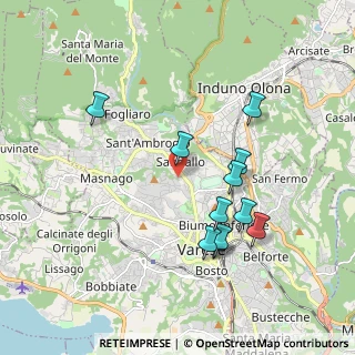 Mappa Viale Giambattista Aguggiari, 21100 Varese VA, Italia (1.80727)