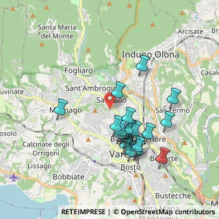 Mappa Viale Giambattista Aguggiari, 21100 Varese VA, Italia (1.719)