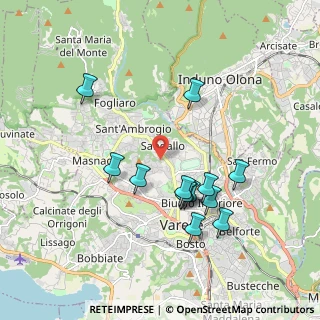 Mappa Viale Giambattista Aguggiari, 21100 Varese VA, Italia (1.78308)