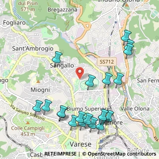 Mappa Via F. Albani, 21100 Varese VA, Italia (1.25)
