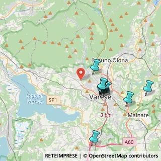 Mappa Piazzale Alcide De Gasperi, 21100 Varese VA, Italia (3.60182)