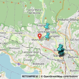 Mappa Piazzale Alcide De Gasperi, 21100 Varese VA, Italia (2.425)