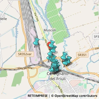 Mappa Via Carnia, 33052 Cervignano del Friuli UD, Italia (0.816)