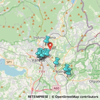 Mappa Via Valsugana, 21100 Varese VA, Italia (2.74909)