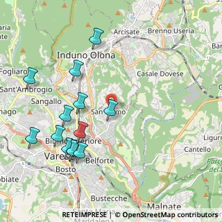 Mappa Via Valsugana, 21100 Varese VA, Italia (2.24385)