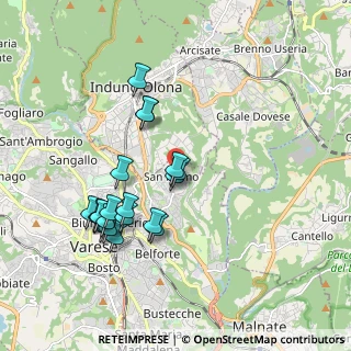 Mappa Via Valsugana, 21100 Varese VA, Italia (1.826)