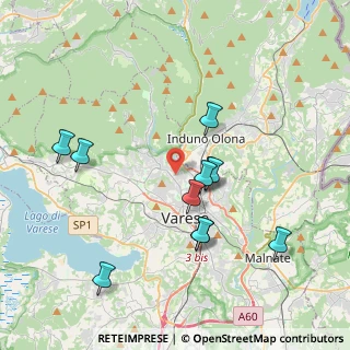 Mappa Via Legnani, 21100 Varese VA, Italia (3.73636)