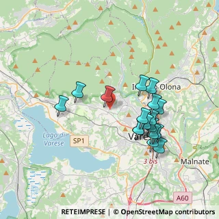 Mappa Via Alesini Luigi, 21100 Varese VA, Italia (3.39824)