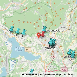 Mappa Via Alesini Luigi, 21100 Varese VA, Italia (5.24412)