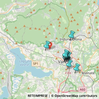 Mappa Via Alesini Luigi, 21100 Varese VA, Italia (3.45818)