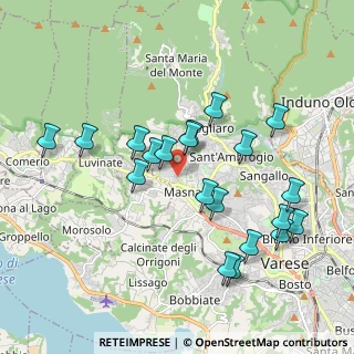 Mappa Via Alesini Luigi, 21100 Varese VA, Italia (1.909)
