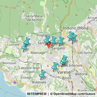Mappa Via Sorrisole, 21100 Varese VA, Italia (1.72091)