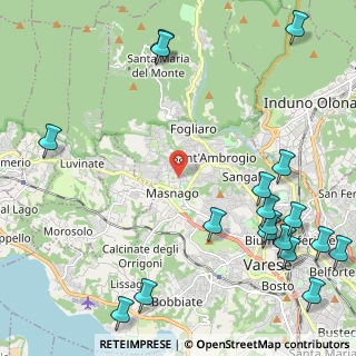 Mappa Via Vellone, 21100 Varese VA, Italia (3.11333)