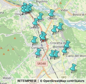 Mappa Via della Pace, 31041 Cornuda TV, Italia (1.92222)