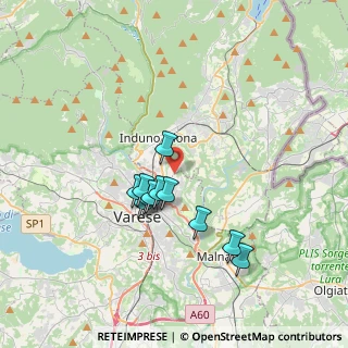 Mappa Via Dobbiaco, 21100 Varese VA, Italia (2.91909)