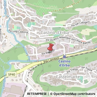 Mappa Via Majet, 5, 22030 Caslino d'Erba, Como (Lombardia)