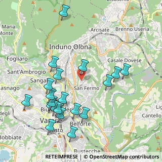 Mappa Via Piave, 21056 Induno Olona VA, Italia (2.199)