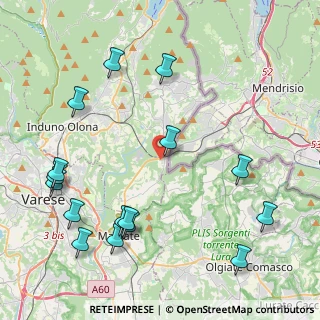 Mappa Via Cacciatori delle Alpi angolo, 21050 Cantello VA, Italia (5.22438)