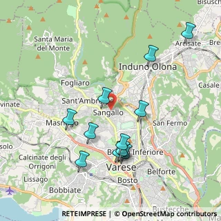 Mappa Via Sangallo, 21100 Varese VA, Italia (1.97167)