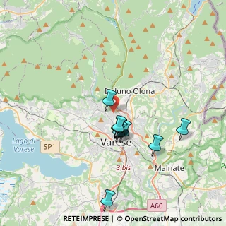 Mappa Via del Sarto Andrea, 21100 Varese VA, Italia (2.92182)