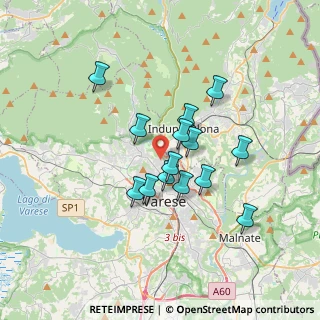 Mappa Via del Sarto Andrea, 21100 Varese VA, Italia (2.76571)