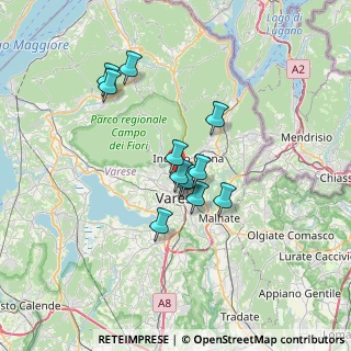Mappa Via del Sarto Andrea, 21100 Varese VA, Italia (5.10667)