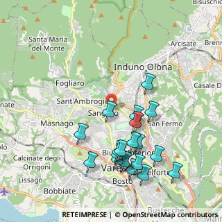 Mappa Via del Sarto Andrea, 21100 Varese VA, Italia (2.0915)