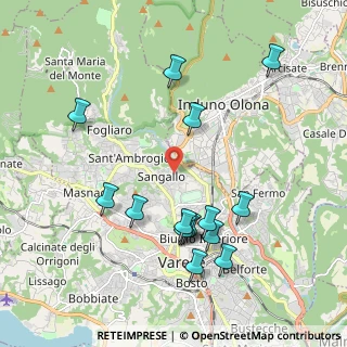 Mappa Via del Sarto Andrea, 21100 Varese VA, Italia (2.08933)