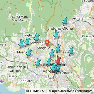 Mappa Via del Sarto Andrea, 21100 Varese VA, Italia (1.93938)