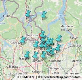 Mappa Via Fausto Baragiola, 22012 Cernobbio CO, Italia (11.58412)