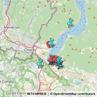 Mappa Via Fausto Baragiola, 22012 Cernobbio CO, Italia (3.2375)