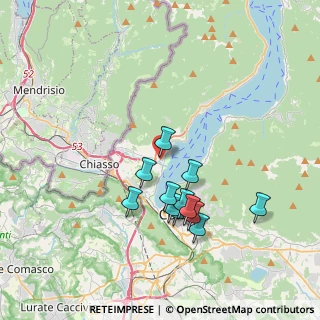 Mappa Via Fausto Baragiola, 22012 Cernobbio CO, Italia (3.325)