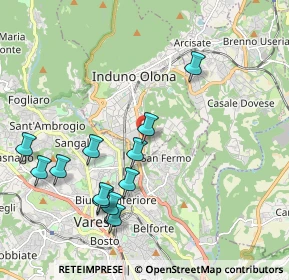 Mappa Via San Giovanni Bosco, 21056 Induno Olona VA, Italia (2.11167)