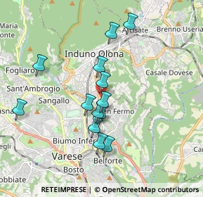 Mappa Via San Giovanni Bosco, 21056 Induno Olona VA, Italia (1.62077)