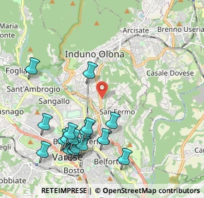 Mappa Via San Giovanni Bosco, 21056 Induno Olona VA, Italia (2.29)