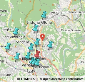 Mappa Via San Giovanni Bosco, 21056 Induno Olona VA, Italia (2.12929)