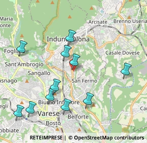 Mappa Via San Giovanni Bosco, 21056 Induno Olona VA, Italia (2.12818)
