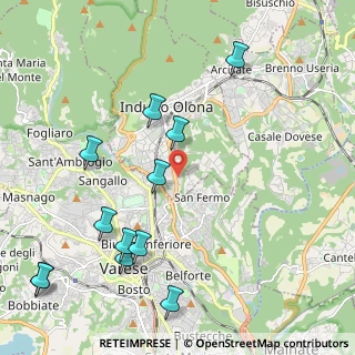 Mappa Via San Giovanni Bosco, 21056 Induno Olona VA, Italia (2.50583)